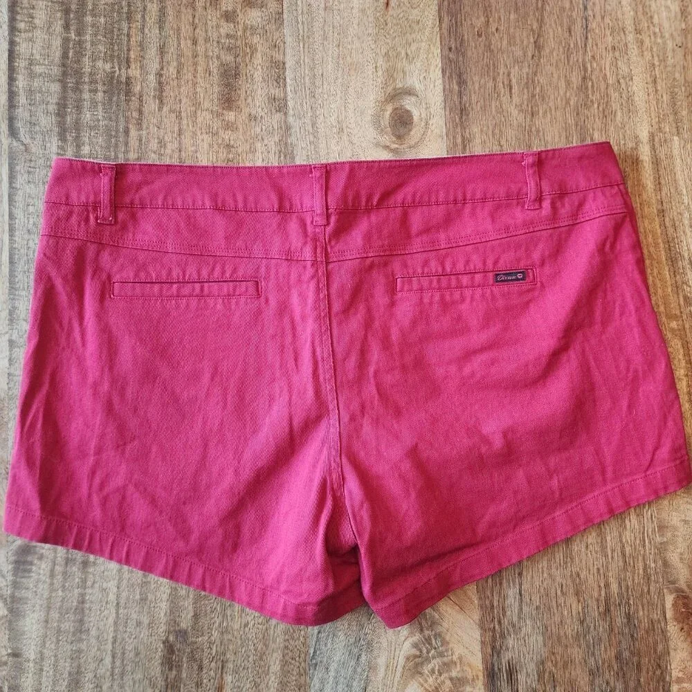 Dixxon Shorts Womens 11 Red Chino Cotton Blend Casual Twill Flat Front Golf